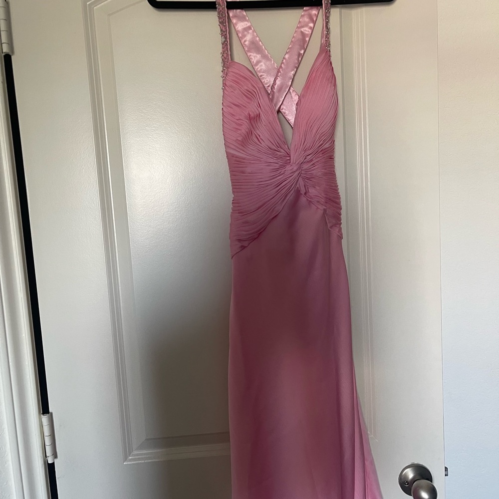 Mon Cheri Blush Pink Prom Dress